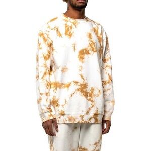 TAIKAN Men’s Sz L Yellow Tie-Dye Crewneck NWOT